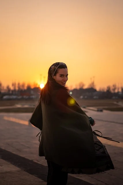 Outdoor sunset portrait reference